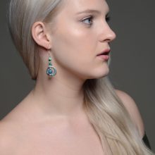 ZÖLD JÁSPIS kör fülbevaló 