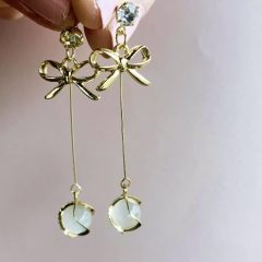 PRETTY Fehér golyós design fülbevaló