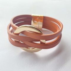 PALLAS ATHÉNÉ őzbarna műbőr design karkötő