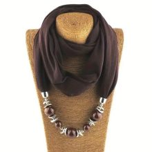 Barna pamut design kendő