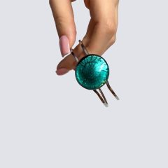 MURANO GLASS Türkiz karkötő 