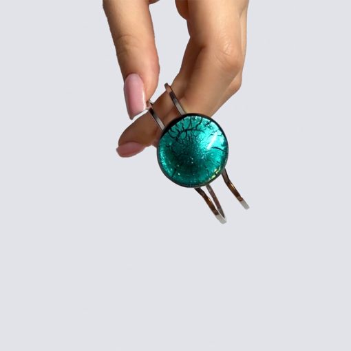 MURANO GLASS Türkiz karkötő 