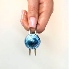 MURANO GLASS Jég kék karkötő