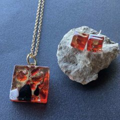 MURANO GLASS Piros- Fekete szett 