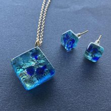 MURANO GLASS Kék szett 