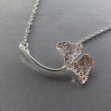 Kicsi Ezüst ginko levél nyaklánc