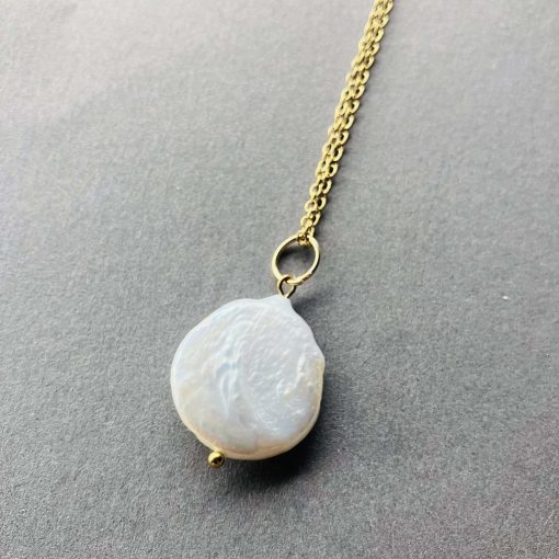 Nagy tenyészett gyöngy medál 