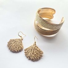 Natur és bézs raffia szett 