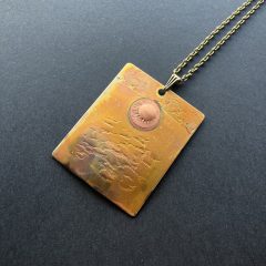 Téglalap réz medál 