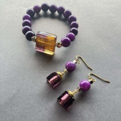 Lila Lámpagyöngy szett 