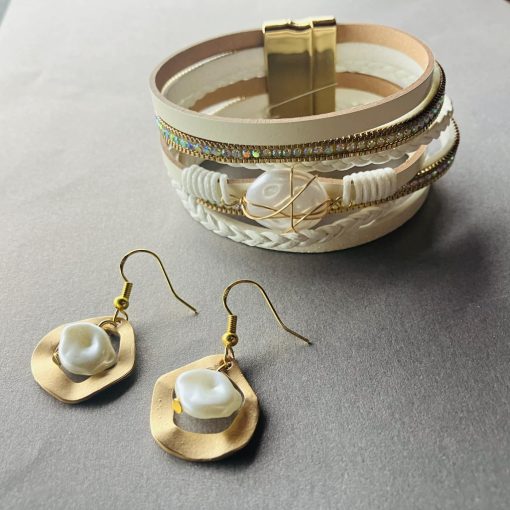 Fehér és arany tekla szett 