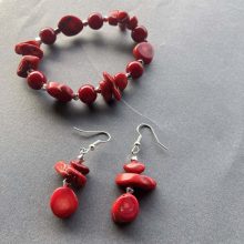 Piros egyedi Korall szett 