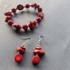 Piros egyedi Korall szett 