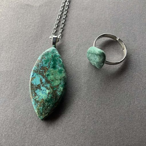 Különleges és ritka krizokolla ásvány szett